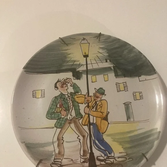 Charming Street Scene Ceramic Plates - Picture 3 of 6